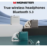 Monster XKT17 Wireless Headphones Bluetooth 5.3 Earphones TWS HD Call Noise Reduction with Mic Earbuds Gaming Sports Headset