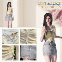 Love And Deepspace MC Warm Afterglow Knitted Camisole Cardigan Set Cosplay Costume Anime Game New Lolita Cute Dress Halloween