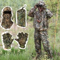 Hunting Suit Jungle Leaves Lightweight Camouflage Ghillie Suit With Hood Outdoor Photography Watching Bird Cloth Costume