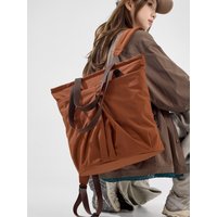 Multi-Functional Large Capacity Lightweight Maternity Travel Bag Women's Bucket Shape Tote Backpack with Loose Sensation Sing...