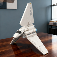 389PCS MOC Space Battle Midi Lambda Class Shuttle Model DIY Creative Assembly Building Blocks Display Birthday Gift Building Set