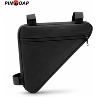 PINMOAP Bicycle Triangle Bag Front Beam Storage Bag Bicycle Tube Storage Bag Mountain Road Bike Travel Commuting Dual-Use Bag
