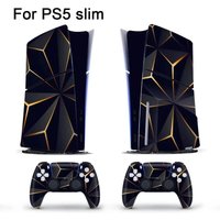 Skin Sticker For PS5 Slim Disc Edition Custom DIY Cover For PS5 Slim Console & Controllers Anti-Scratch Protective Wrap