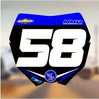 AliExpress NONE 1PC Motocross Number Plate Sticker 58 – Blue/Black Waterproof Vinyl Decal for Dirt Bike Racing