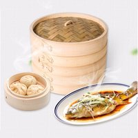 Kitchen Cooking Bamboo Steamer for Fish Rice Vegetable Snack Basket Set Kitchen Cooking Tools Dumpling Steamer machine 13.5-30cm