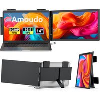 Amoudo 14 Inch Portable Monitor FHD 1080P IPS Screen Laptop Monitor Extension Dual Screen for Laptop Windows Mac Android image 3