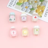 30/300pcs Mini Simulation Jucie Bottle Resin decor Cabochon DollHouse Miniature Scrapbooking Gift Home Decoration Accessories
