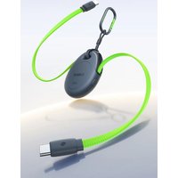 Baseus 240W One-Press Return Retractable Cable USB-C Type-C Fast Charging Data Cable for iPhone MacBook with Carabiner Clip