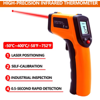 New Infrared Thermometer Handheld Temperature Gun Non-Contact Laser Heat Tester -50-400°C for Industrial Home Automobile Use