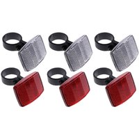 AliExpress NONE 1 pair Bicycles Handlebar Reflector Plastic Safety Bike Rear Reflector Safety Warning Light Bike Accessories Easy to Install