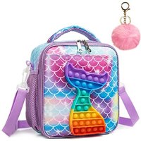 Kühltasche für Kinder für Mädchen Popit Poppers Isolierte Kinder-Lunchtasche Thermotasche mit Riemen Kinder-Lunchtasche für die Schule