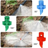 100PCS 90/180/360 Corner Sprinkler Micro Lawn Water Spray Misting Nozzle Garden Plant Atomizing Irrigation Mini Sprinklers