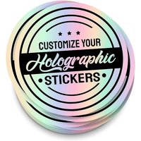 500PCS Holographic Stickers Custom Stickers and Customized Logo Wedding Birthday Gift Box Stickers Design Your Own Stickers