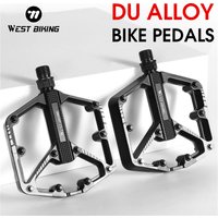 WEST BIKING DU Bearing Bicycle Pedal Anti-slip Cycling Pedal Ultralight Aluminum Alloy MTB Road Bike Pedal Bike Accessories