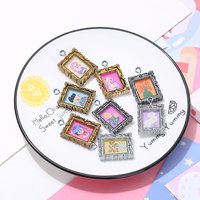 10Pcs Vintage Resin Photo Frame Charms Pendants For Jewelry Making DIY Earring Bracelet Necklace Handmade Flatback Cabochon