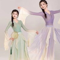 Classical Dance Costume Fairy Purple Suit Daily Practice Dress Loose Flowing Gauze Chinese Dance Performance Stage Dancewear