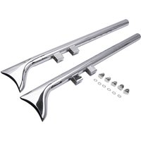 Fishtail Slip on Dual Exhaust Pipes Mufflers for Harley Touring 1995-2016 1 7/8”