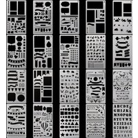 12/20/30 Pcs Stencils for Painting Reusable Stencil Flower Animal Deer Bear Butterfly Bird Mountain Themed DIY Craft Template