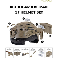 Modular ARC Rail SF Helmet Set with Modular ARC Rail Battery Box LED Light Signal Light Tactical Airsoft
