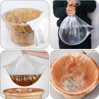 160 Pcs Foot Bath Bag Washing Plastic Care SPA Bags HDPE Bucket Pouch Pedicure Supplies