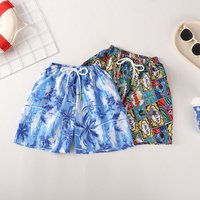 Kids Swim Trunks Summer Cartoon Prints Beach Shorts for Boys Vacation 1-8Y Children Quick Dry Pants Vacation Wear