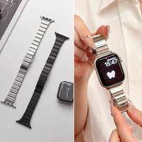 Women Slim Stainless Steel Band For Apple Watch Strap 42mm 46mm 45mm 41mm SE 40mm 44mm 49mm Bracelet for iWatch S11 10 9 8 Ultra