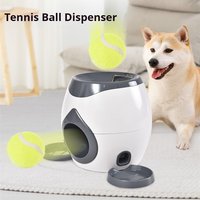 Dog Ball Launcher with Automatic Treat Dispenser Interactive Training Toy Tennis Ball Food Reward Machine for Small Dogs