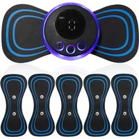 EMS Mini Neck Massager Portable Electric Pulse Cervical Massage Patch 8 Modes 19 Levels Muscle Stimulator Relax Pain Relief Tool