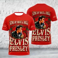 Nouveau maillot pour homme Elvis Presley 2026-27, t-shirt décontracté Y2K imprimé en 3D à séchage rapide, idéal pour un usage quotidien et l'entraînement