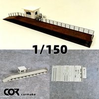 Assembly Architectural model train Railway model railway station platform miniature sand table diorama n scale model kit 1/150