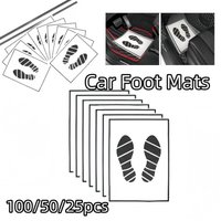 Tapis de sol de voiture jetables imperméables, 100/50/25 pièces, papier antidérapant, Anti-salissure, Protection du véhicule, accessoires d'intérieur