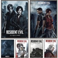 Horror R-Resident Evil Requiems Poster Versatile HD Waterproof Wall Art Self-Adhesive Decor for Any Space Ideal Gift