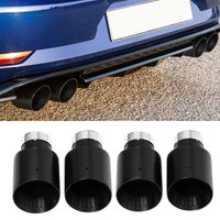 1 Pcs Matte Black Stainless Steel Car Muffler Tip Exhaust Tip For Golf R GTI MK7 Exhaust System 51MM 54MM 57MM 60MM 63MM Nozzle