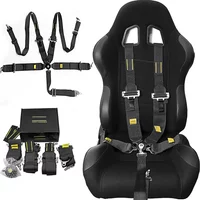 3" Universal Autosicherheitsgurt 4/5/6 Point Racing Harness Sicherheitsnylon Verstellbarer Camlock Schnellverschluss Autosicherheitsgurt mit OM* Logo