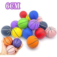 Mini Basketball 60mm Rubber Ultra-High Elasticity Basketball Decompression Hollow Elastic Ball Children's Toy Boys' Holiday Gift