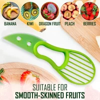 Avocado Slicer Tool Peeler Slicer 3-in-1 Green Avocado Cutter and Spoon Plastic Avocado Knife Tool for Fruits and Vegetables