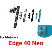 Phone Power Volume Button For Motorola Moto Edge 40 Neo New On Off Up Down Key Internal Flex Cable Repair Parts Black Blue Green