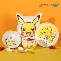 SHUNXIANG Pokémon in Stock Ceramic Children Tableware Set Cartoon Pikachu Bowls& Plates Anime-themed Dining Bowl Plate for Gifts
