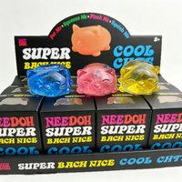 Schylling Needoh Super Bach Nice Cool Cats Stress Relief Squishy Toy Anti-Anxiety Squeeze Object For Focus ADHD Population Gifts