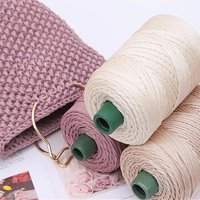 3 mm farbige Baumwollschnur, gedrehtes gewebtes Seil, Hohlfaden, Basteln, dekorativ, DIY, handgefertigt, Tasche, Kordelzug, Gürtel, Zubehör