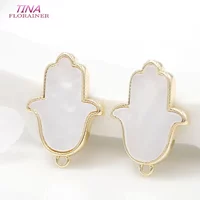 Gold Color Plated Brass Hamsa Charm Pendant For DIY Earrings Necklace Jewelry Making Accessories Designer Charms