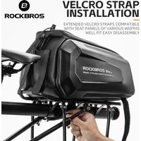 ROCKBROS Bicycle Rear Seat Bag Waterproof 9L Large Capacity Trunk Cycling Seat Tail Rear Pouch Bag Bike Rack Trunk Cargo Bag