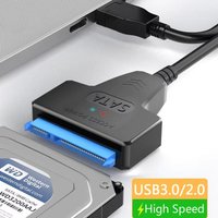 USB 3.0 to SATA Adapter Cable 6Gbps High Speed for 2.5” HDDSSD Hard Drive SATA III 22 Pin Converter Cord for External Hard Drive