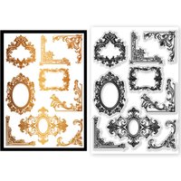 2024New Vintage frame stamp Clear Stamp for Scrapbooking Transparent Silicone Rubber DIY Photo Album Decor