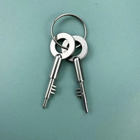 Universal Rose Gold Door Lock Key for Bathroom New Edition - All-inclusive Stainless Steel Three-toothed Lock Key Blank
