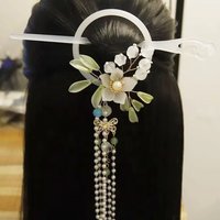 Chinese Style Hanfu Flower Tassel Hair Sticks for Women Ladies Hair Styling Tools Female Headband Hairpins Hair Accessories