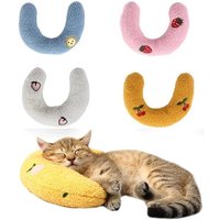 Cute Cat Pillows Cats Kittens Small Dogs Sleeping Pillow U-shaped Soft Cat Bed Pillow Cats Toys Pet Supplies аксесуари для котів
