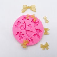 Bow Ribbon Molds Sugarcraft Clay DIY Cakes Dessert Gummy Candy Cupcakes Polymer Clay Gumpaste Mold