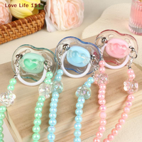 Sweet Beads Chain Pacifier Gag Collar Couple Toy Soft Silicone High-end Adult Pacifier Creating An Exclusive Luxury Leisure Time