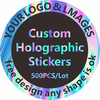 Holographic Stickers Custom Stickers Customized Logo Wedding Baptism Stickers DIY Your Own Logo Stickers Personalized Stickers